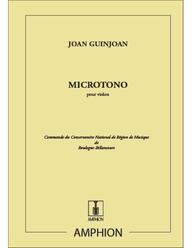 GUINJOAN J.-Microtone per Violino