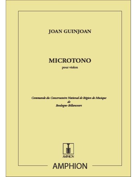 GUINJOAN J.-Microtone pour violon