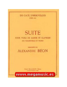 CAIX D'HERVELOIS L.-Suite for Cello (Viola da Gamba) and Piano (Beon)