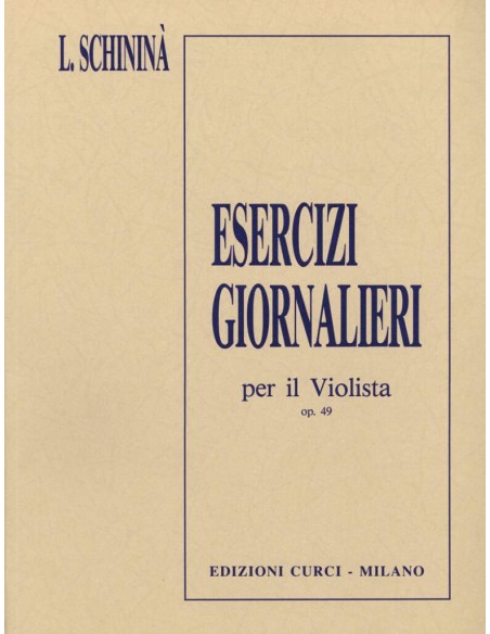 SCHININA L.-Daily Exercises Op.49 for Viola