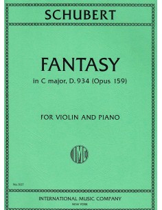 SCHUBERT F.-Fantasia in Do maggiore Op.159 (D.934) per violino e pianoforte (Herrmann)