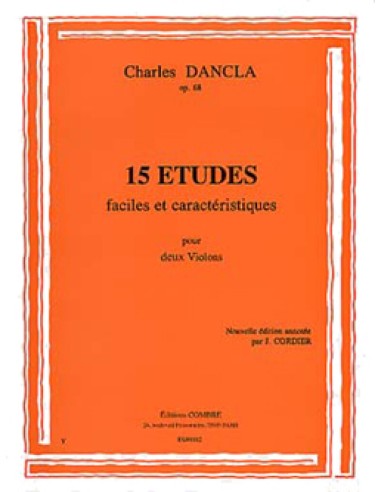 DANCLA C.-Easy Studies (15) Op.68 for 2 Violins