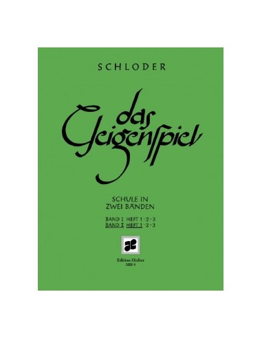 SCHLODER J.-Das Geigenspiel Vol.2º Teil 1ª für Violine
