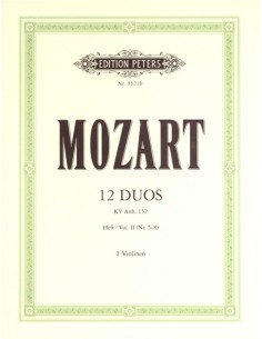 MOZART W.A.-Duos (KV 152) Vol.2: Nr. 5 bis 8 für 2 Violinen (Schultz)