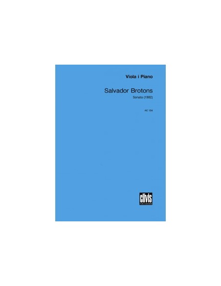 BROTONS S.-Sonata Op.28 (1982) per viola e pianoforte