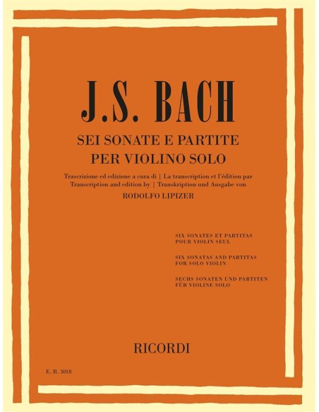 BACH J.S.-Sonate e Partite per Violino (Lipizer)