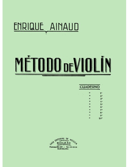 AINAUD E.-Method 1 for Violin