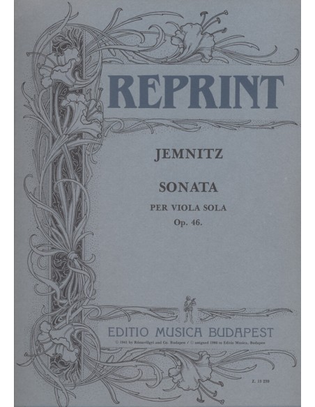 JEMNITZ S.-Sonate Op.46 für Viola