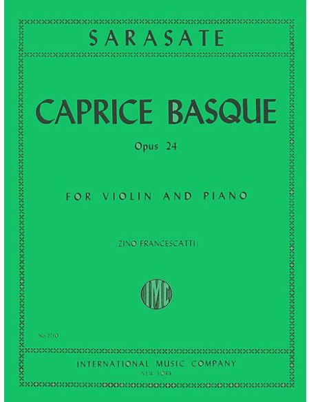 SARASATE P.-Capricho Vasco Op.24 for Violin and Piano (Francescatti)
