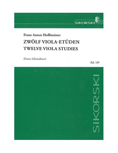 HOFFMEISTER F.A.-Etüden (12) für Viola (Schmidtner)