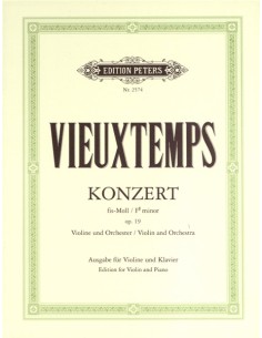 VIEUXTEMPS H.-Concerto n. 2 in fa sost. minore Op.19 per Violino e Pianoforte