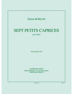 BURGAN P.-Petits Caprices (7) for Violin
