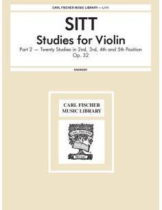 SITT H.-Studi Op.32 Vol.2: 20 Studi in 2ª-5ª Posizione per Violino (Saenger)