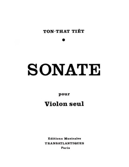 TON THAT THIET-Sonate pour violon