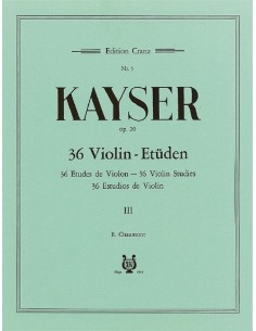 KAYSER H.E.-Studies Op.20 Vol.3º per Violino (Chaumont)