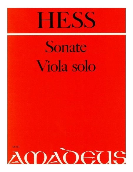 HESS W.-Sonata Op. 77 per viola