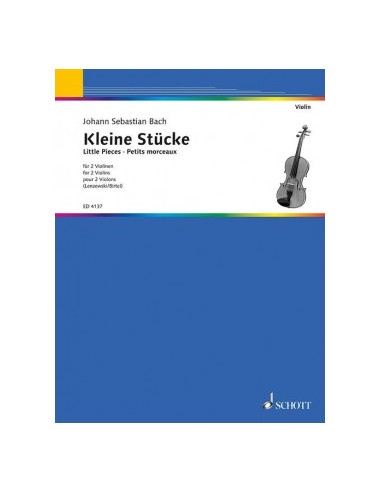 BACH J.S.-Piccoli pezzi per 2 violini (Lenzewski)