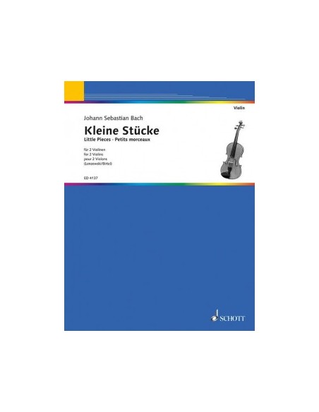 BACH J.S.-Petites pièces pour 2 violons (Lenzewski)
