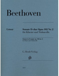 BEETHOVEN L.V.-Sonata Op.102 n. 2 in re maggiore per violoncello e pianoforte (Urtext)