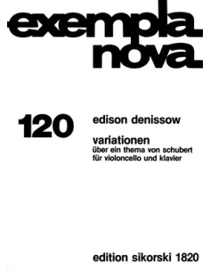 DENISOV E.-Variations on a Theme by Schubert for Cello and Piano