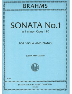 BRAHMS J.-Sonata Op.120 No. 1 in F minor for Viola and Piano (Davis)