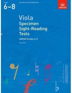 ABRSM-Specimen Sight Reading Tests Grades 6/8 para Viola