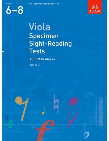 ABRSM-Specimen Sight Reading Tests Gradi 6/8 per Viola