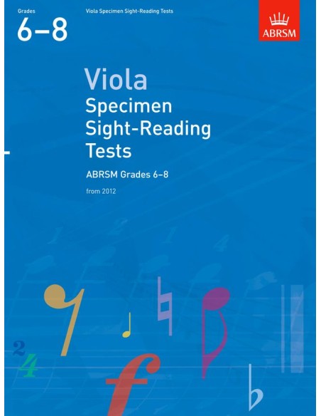 ABRSM-Specimen Sight Reading Tests Gradi 6/8 per Viola