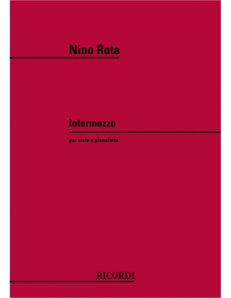ROTA N.-Intermezzo per Viola e Pianoforte