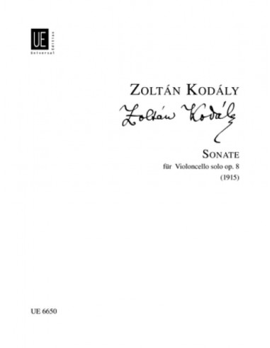 KODALY Z.-Sonata Op.8 per violoncello