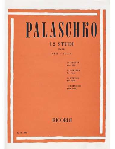 PALASCHKO J.-Studi (12) Op.62 per Viola