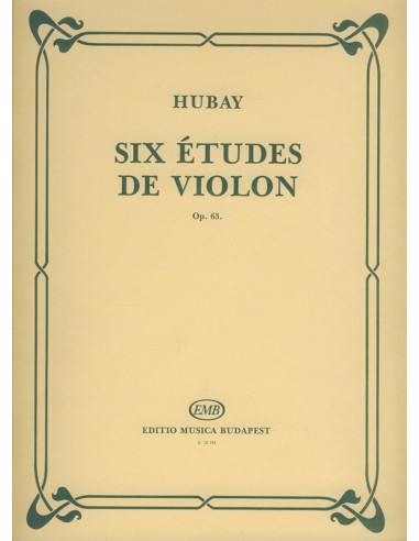 HUBAY J.-Studies (6) Op.63 for Violin