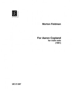 FELDMAN M.-Per Aaron Copland per Violino