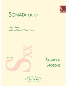 BROTONS S.-Sonata Op.67 per violino e pianoforte