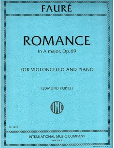 FAURE G.-Romanza Op.69 in A Major for Cello and Piano (Kurtz)