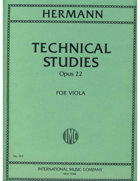HERMANN F.-Technical Studies Op.22 for Viola