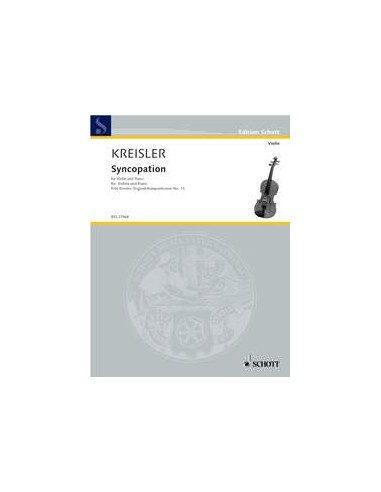 KREISLER F.-Sincope per Violino e Pianoforte