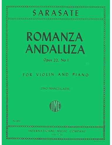 SARASATE P.-Romanza Andaluza Op.22 nº 1 for Violin and Piano (Francescatti)