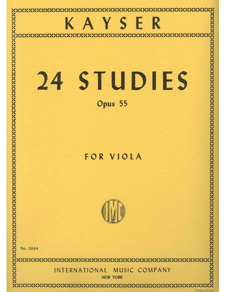 KAYSER H.E.-Etüden Op.55 für Viola