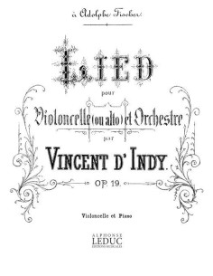 D'INDY V.-Lied Op.19 per violoncello e pianoforte