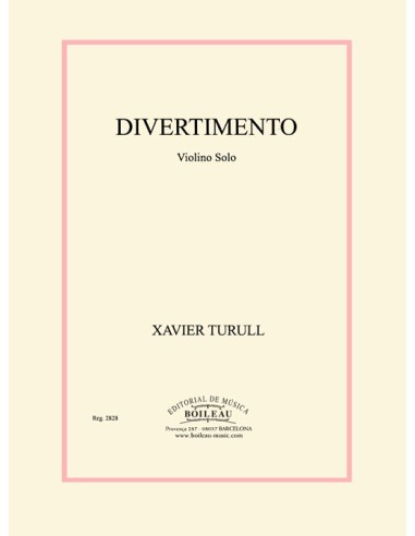 TURULL X.-Divertimento pour violon