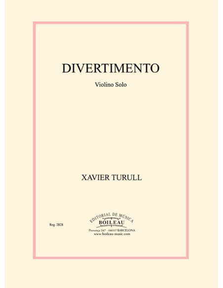 TURULL X.-Divertimento pour violon