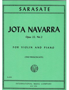 SARASATE P.-Jota Navarra Op.22 nº 2 for Violin and Piano (Francescatti)
