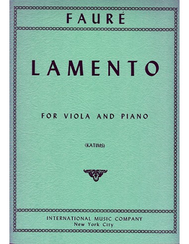 FAURE G.-Lament per viola e pianoforte (Katims)