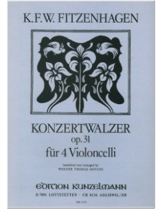 FITZENHAGEN W.-Konzert Walzer Op.31 für 4 Celli