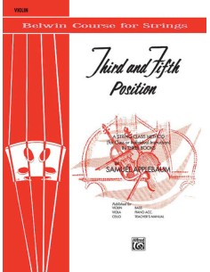 APPLEBAUM S.-String Builder: 3rd and 5th Position for Violin