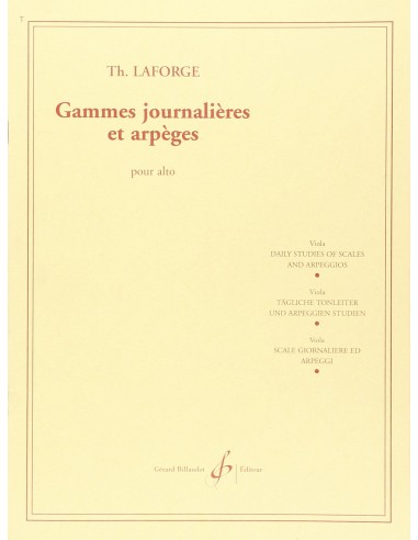 LAFORGE T.-Scale e Arpeggi Giornalieri per Viola