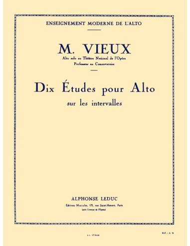 VIEUX M.-Studi di intervallo (10) per viola