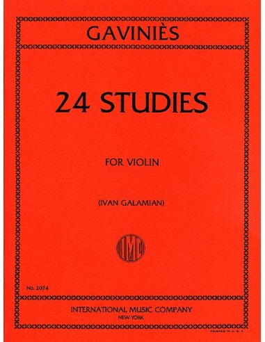 GAVINIES P.-Studi (24) per Violino (Galamian)