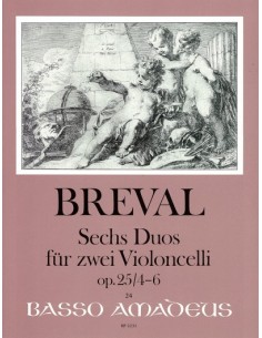 BREVAL J.B.-DUOS (6) Op.25 Vol.2 : N° 4 à 6 pour 2 violoncelles (Morgan)